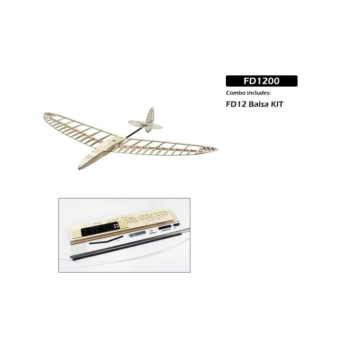 Planeur DLG Windrunner 1.20m FD12 Kit seul balsa DW Hobby DW Hobby - Dancing Wings Hobby FD1200 - 1