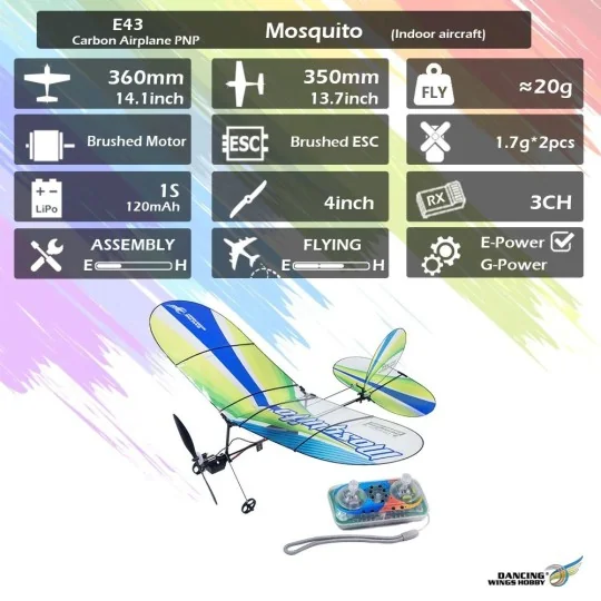 E4306-Kit Mosquito 360 mm E43 RTF DW Hobby