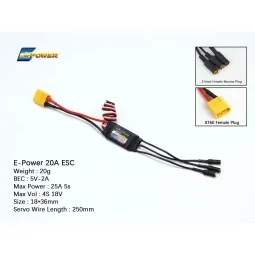 20A AEO brushless ESC controller DW Hobby - Dancing Wings Hobby BE005 - 1