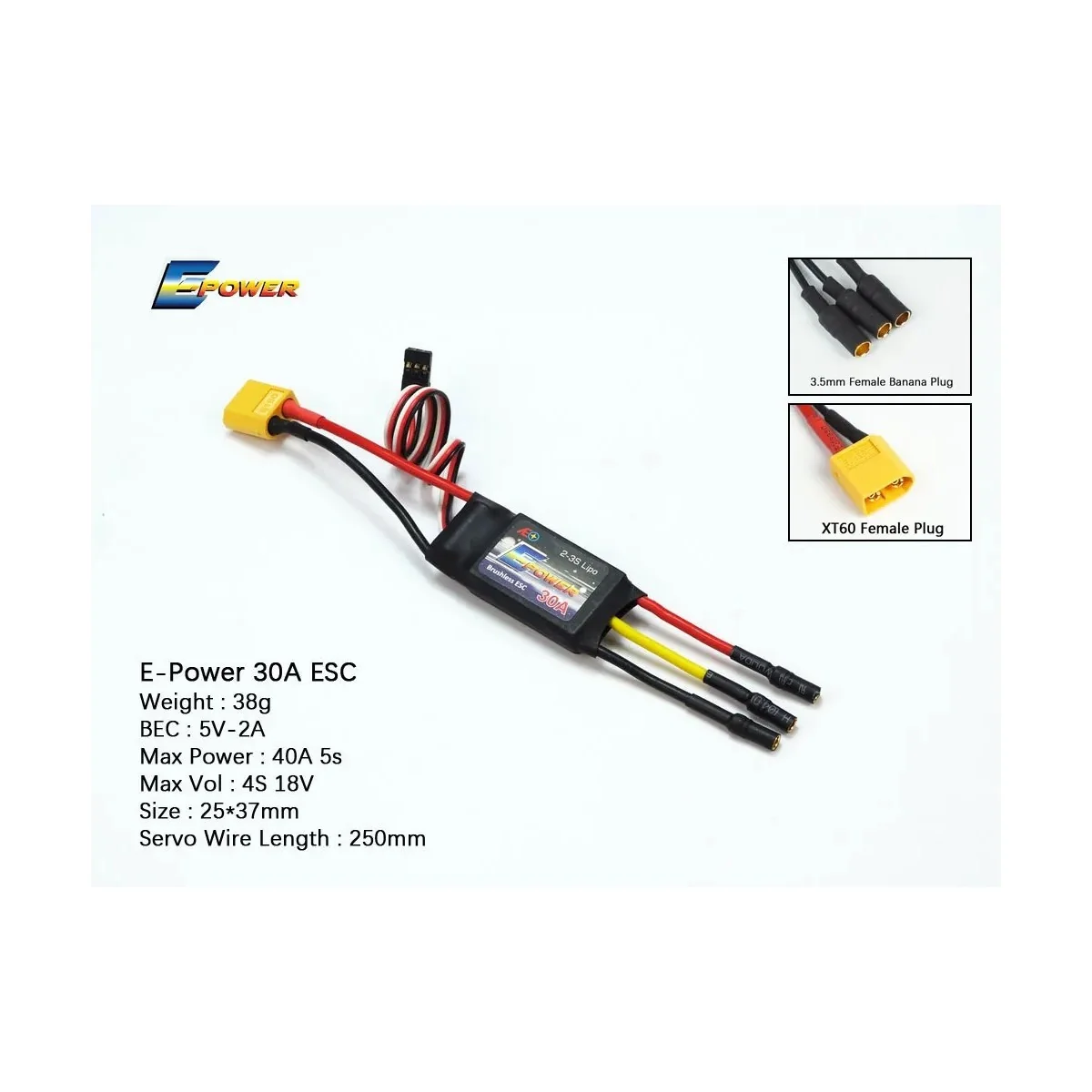 Brushless controller ESC 30A AEO DW Hobby - Dancing Wings Hobby BE006 - 1