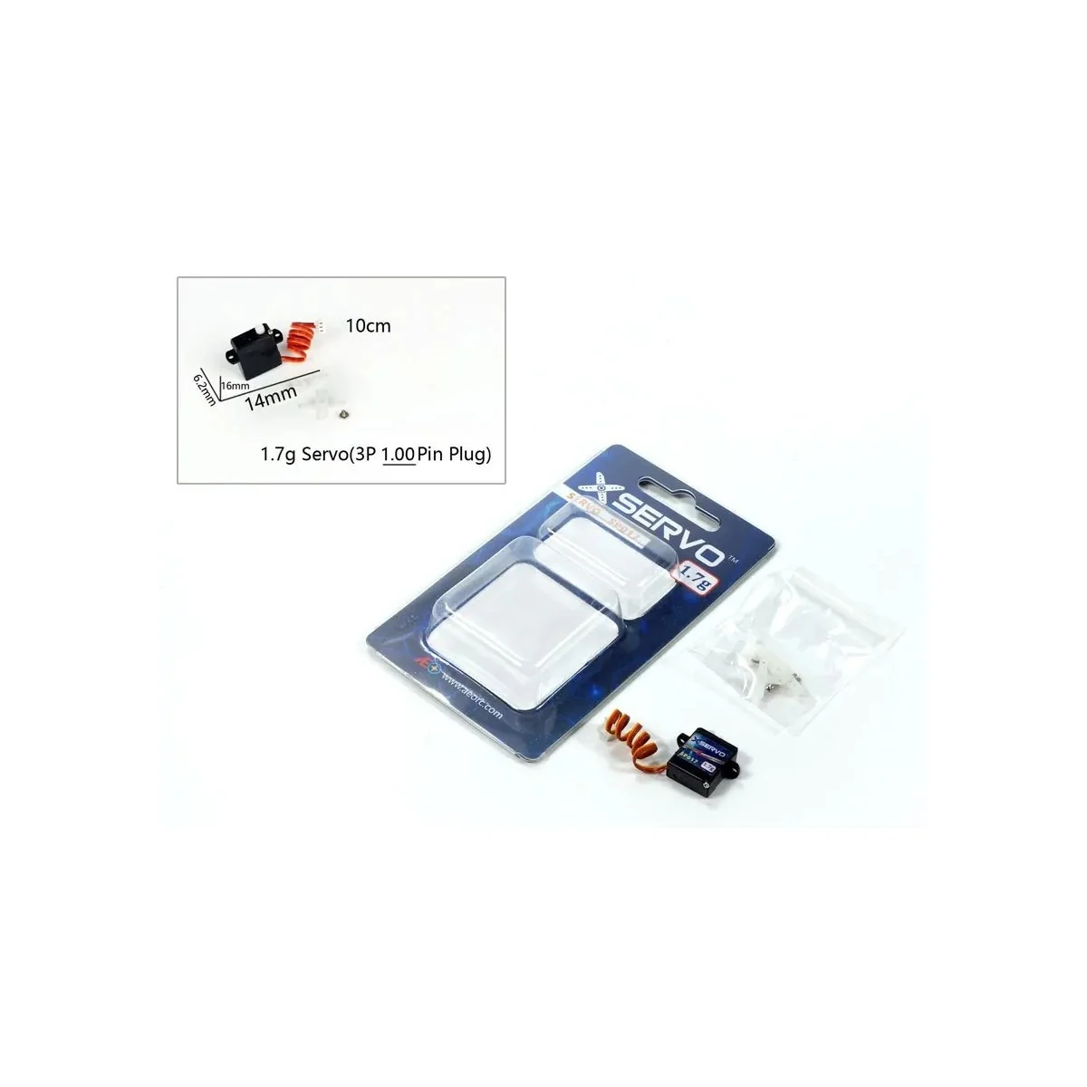 SP017 1.7g AEO nano servo DW Hobby - Dancing Wings Hobby SP017B-1 - 1