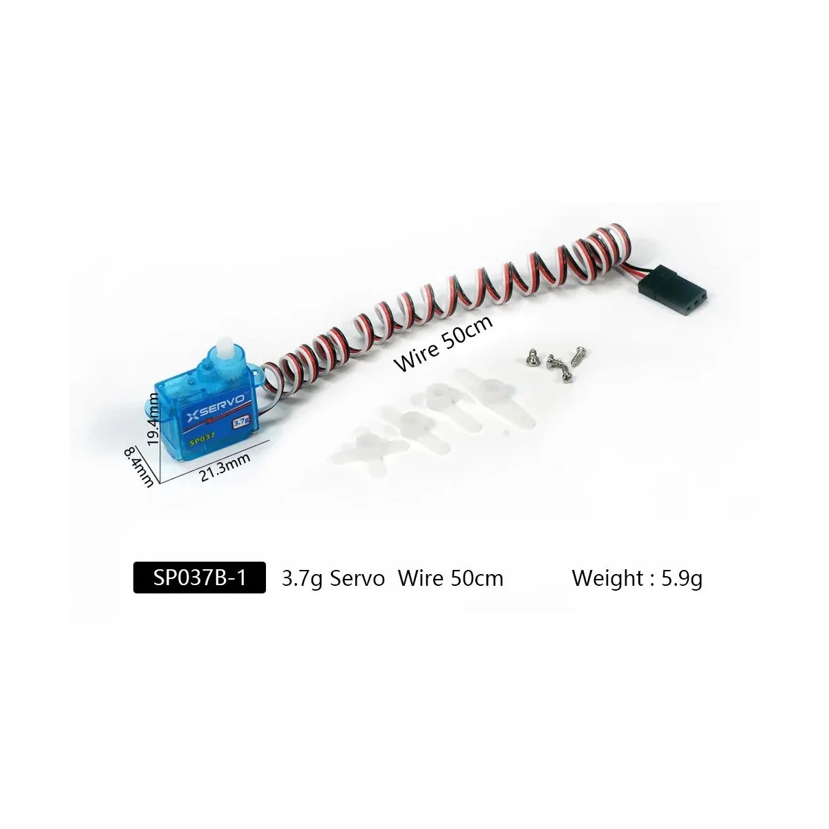 SP037 3.7g AEO micro servo DW Hobby - Dancing Wings Hobby SP037D-1 - 2