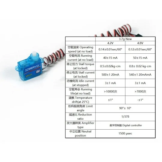 SP037D-1-Servo micro SP037 3.7g AEO - SP037D-1