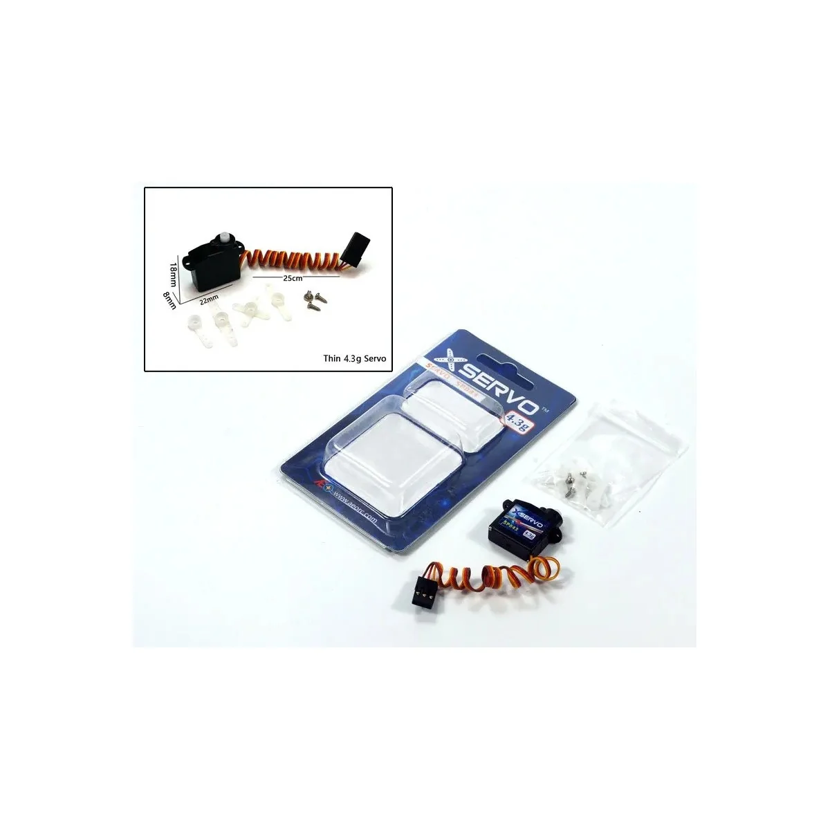SP043 4.3g AEO micro servo DW Hobby - Dancing Wings Hobby SP043A-1 - 1