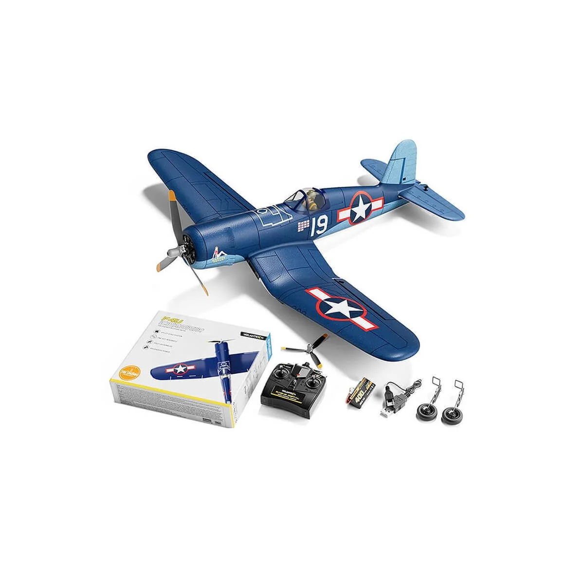 Avion Corsair F4U 500mm brushless avec stabilisateur de vol RTF Volantex Volantex V768-3 - 1