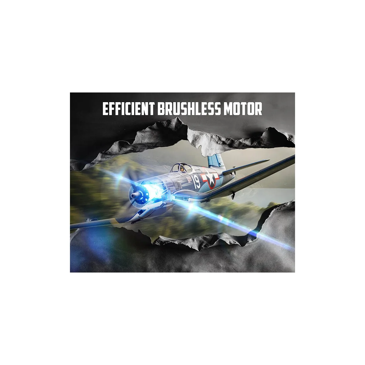 Corsair F4U 500mm Brushless Aircraft with RTF Volantex Flight Stabilizer Volantex V768-3 - 4