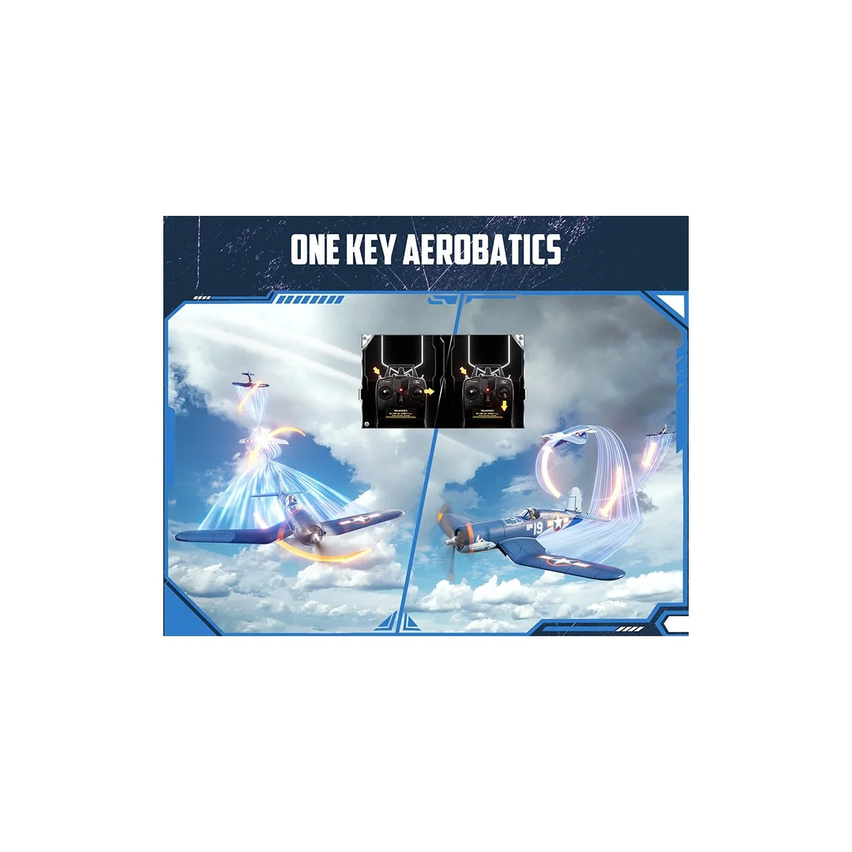 Avion Corsair F4U 500mm brushless avec stabilisateur de vol RTF Volantex Volantex V768-3 - 5