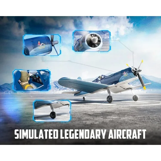 V768-3-Avion Corsair F4U 500mm brushless avec stabilisateur de vol RTF Volantex