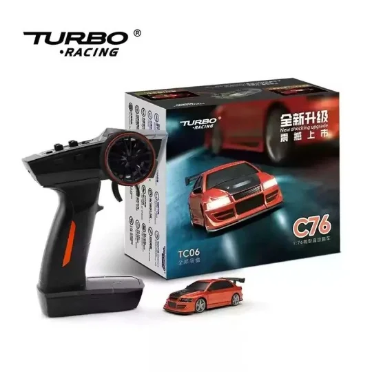 copy of Micro Muscle Car 1/76 RTR Turbo Racing Turbo Racing TB-C76 - 1 TB-C76-Micro Sport Red C76 1/76 RTR Turbo Racing - TB-C76