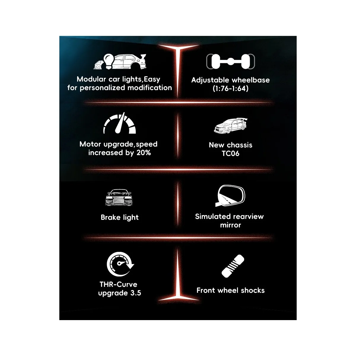 Micro Sport Rouge C76 1/76 RTR Turbo Racing Turbo Racing TB-C76 - 4