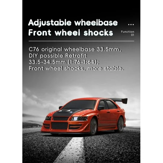 TB-C76-Micro Sport Rouge C76 1/76 RTR Turbo Racing - TB-C76