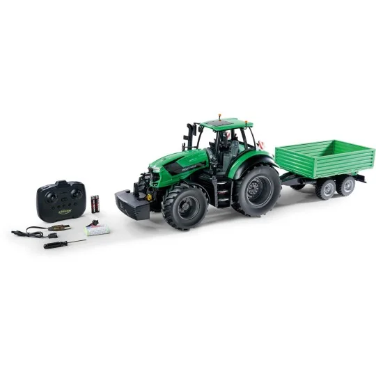 500907705-Deutz-Fahr 8280 TTV Tractor with Trailer 1/16 RTR Carson