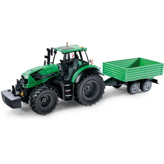 500907705-Deutz-Fahr 8280 TTV Tractor with Trailer 1/16 RTR Carson - 500907705