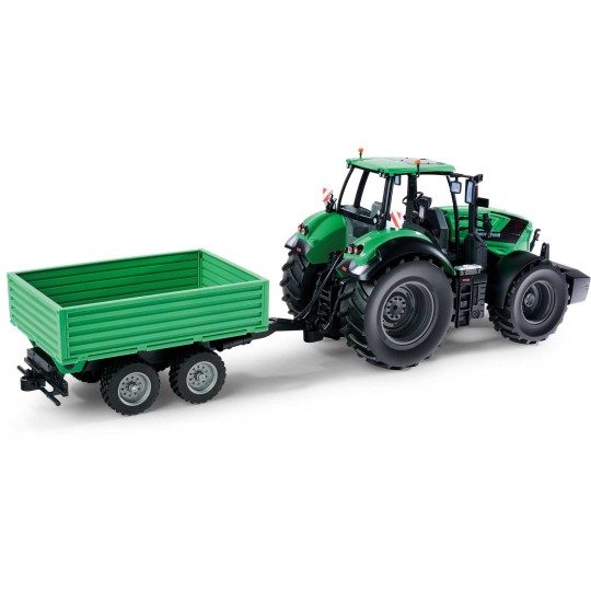 500907705-Tracteur Deutz-Fahr 8280 TTV avec remorque 1/16 RTR Carson