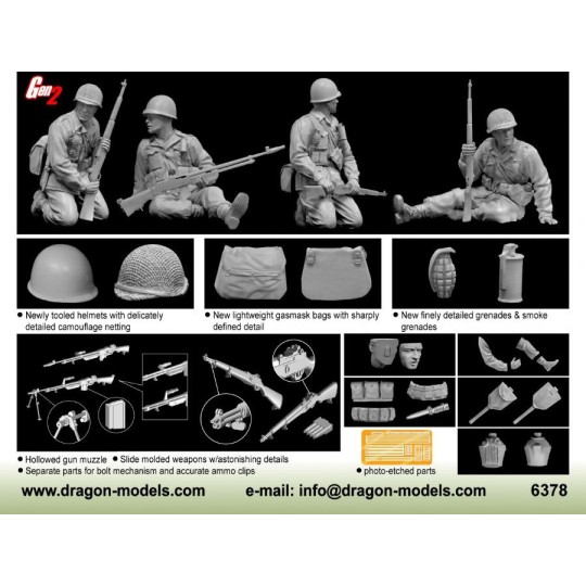 D6378-Personnages soldats U.S tank 1944/45 1/35 Dragon