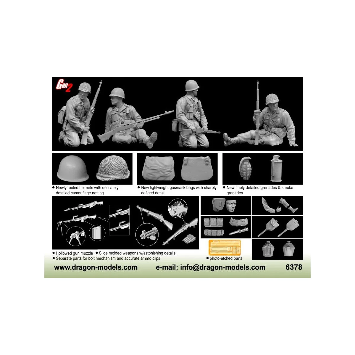 U.S. Tank Soldier Figures 1944/45 1/35 Dragon D6378 - 2 U.S. Tank Soldier Figures 1944/45 1/35 Dragon D6378 - 2