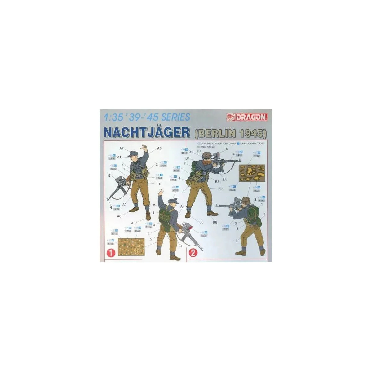 Nachtjäger Soldier Figures (Berlin 1945) 1/35 Dragon D6089 - 3 Nachtjäger Soldier Figures (Berlin 1945) 1/35 Dragon D6089 - 3
