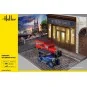 HEL-50330-Splendid Hotel Diorama Kit with 2 Cars 1/24 Heller