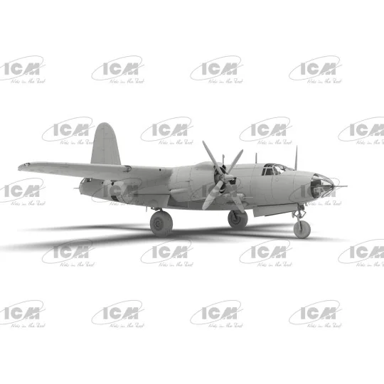 48325-Avion B-26F Marauder, WWII American Bomber, 1/48 ICM