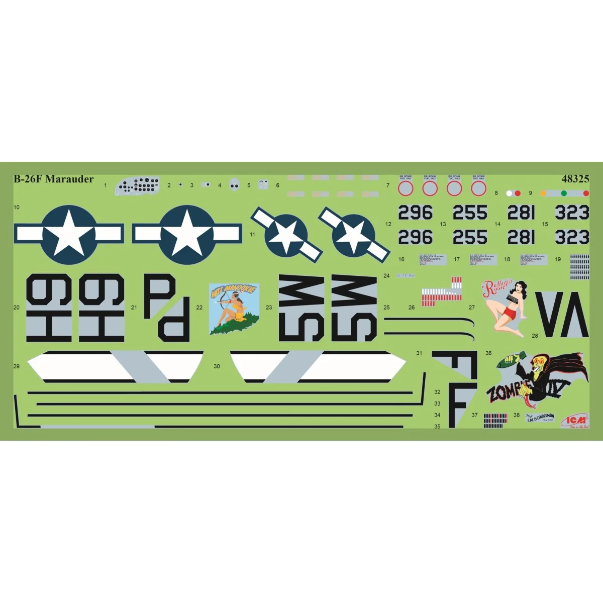 Avion B-26F Marauder, WWII American Bomber, 1/48 ICM  48325 - 10