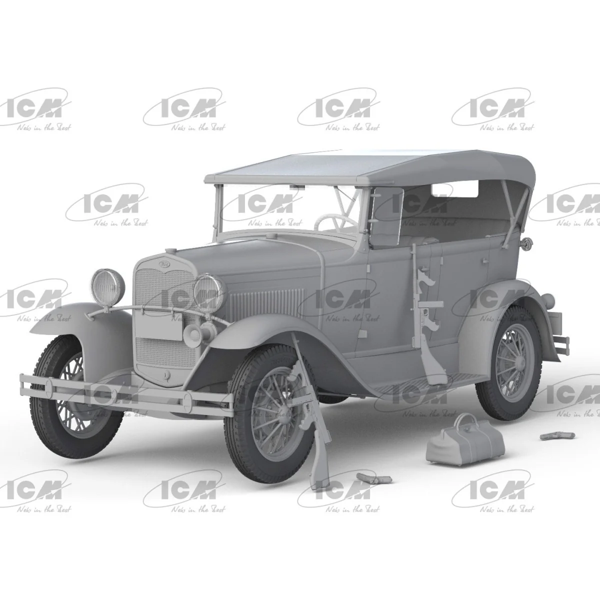 Ford Model A Voiture Gangsters 1/24 ICM 24052 - 3 Ford Model A Voiture Gangsters 1/24 ICM 24052 - 3