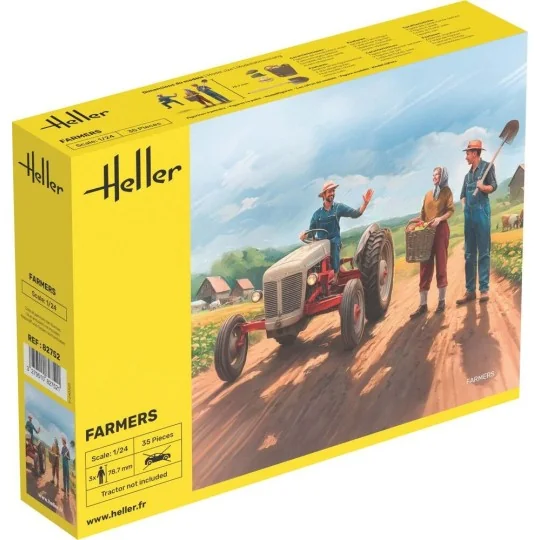HEL-82752-Personnages, fermiers 1/24 Heller