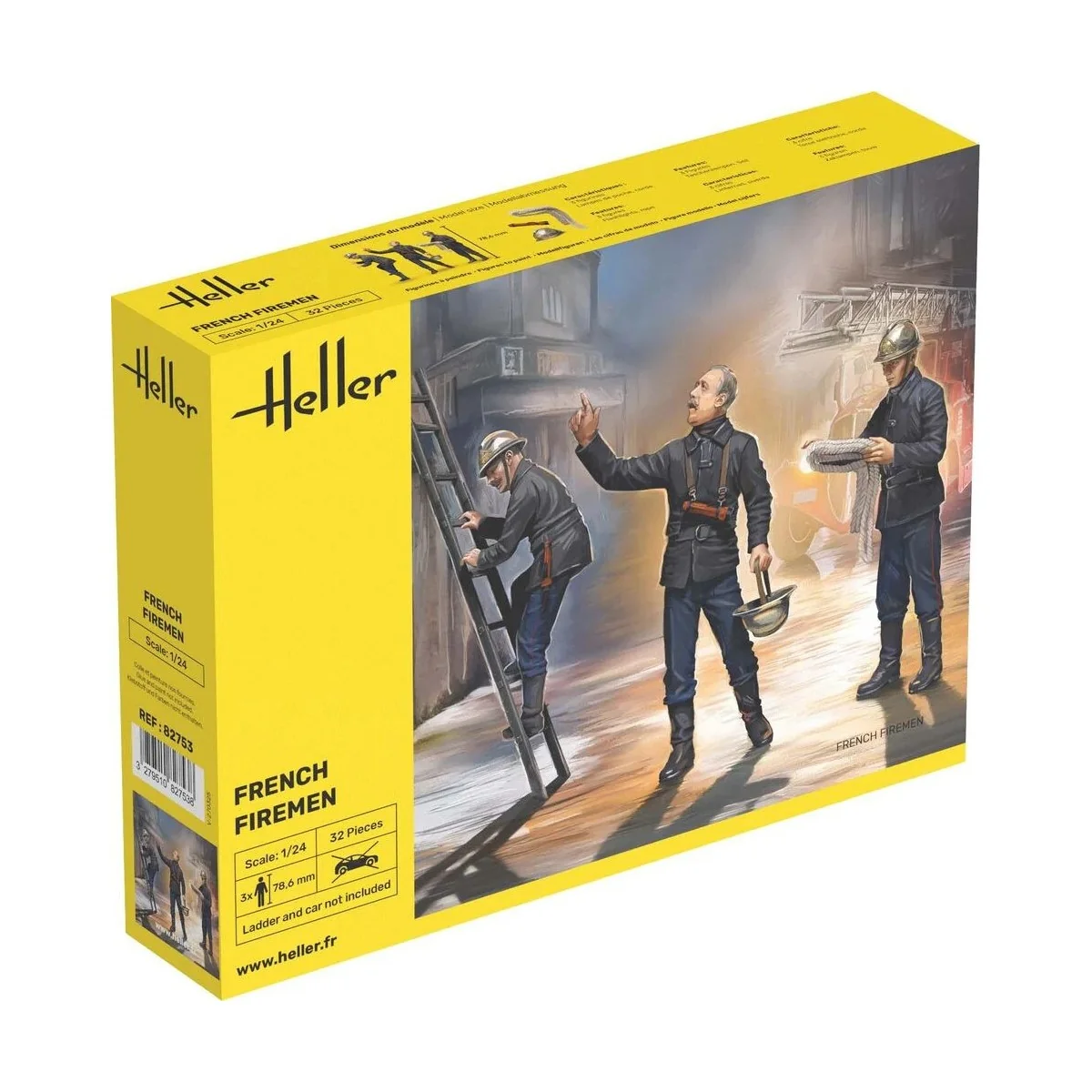 Personnages, pompiers français 1/24 Heller Heller HEL-82753 - 1