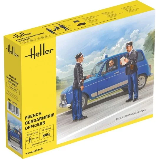 HEL-82751-Characters, French gendarmes 1/24 Heller
