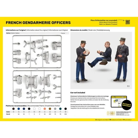 HEL-82751-Characters, French gendarmes 1/24 Heller