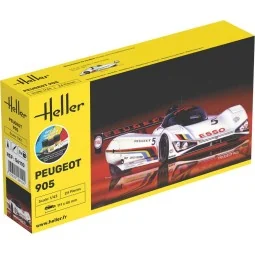 Peugeot 905 1/43 Heller + colle et peintures Heller HEL-56110 - 1