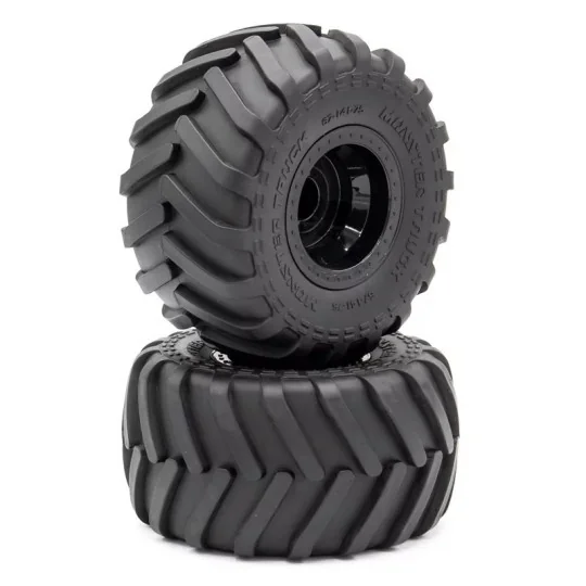 HTR-T463-Pneus Monster Truck sur jante Noires 6" 1/10 Hobbytech - HTR-T463