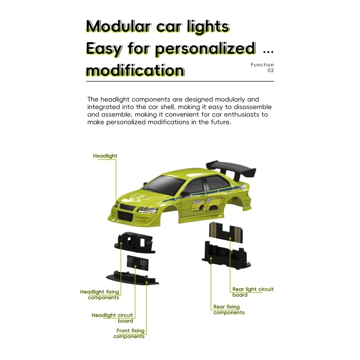 Micro Sport Jaune C76 Limited Edition 1/76 RTR Turbo Racing Turbo Racing TB-C76-LE - 5