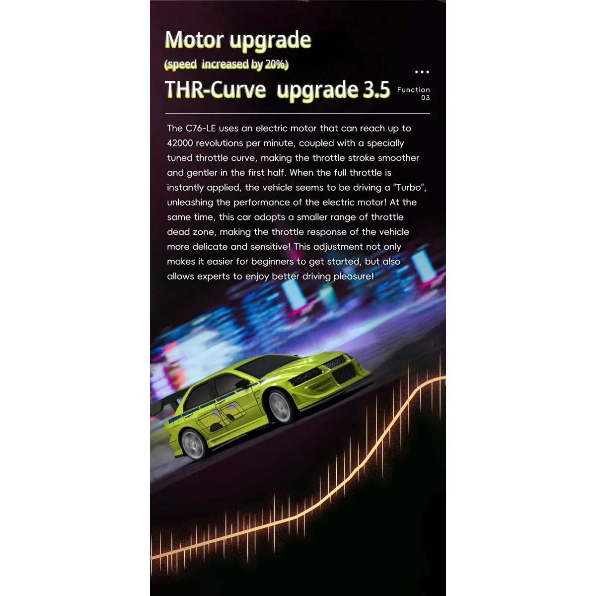 Micro Sport Jaune C76 Limited Edition 1/76 RTR Turbo Racing Turbo Racing TB-C76-LE - 6