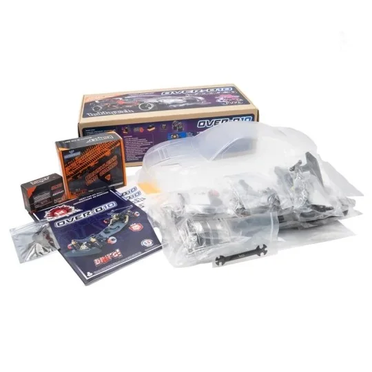 8.OVER-D10.COMBS15-Voiture piste Drift OVER-D10 Combo + Carrosserie S15 1/10 KIT HobbyTech
