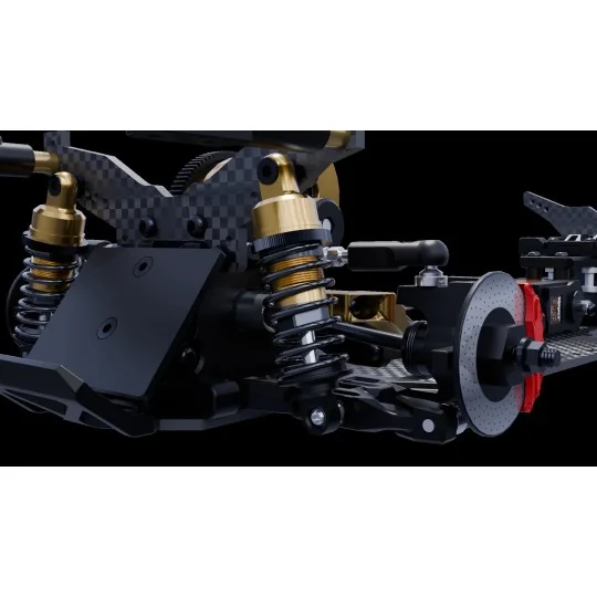 8.OVER-D10.COMBS15-Voiture piste Drift OVER-D10 Combo + Carrosserie S15 1/10 KIT HobbyTech