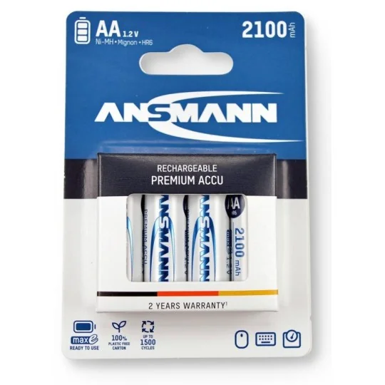 copy of Ansmann AA LR6 Alkaline Batteries (4) Ansmann Racing 5015563 - 1 5035052-R6 AA NiMh 2100mAh battery (4) Ansmann - 5035052