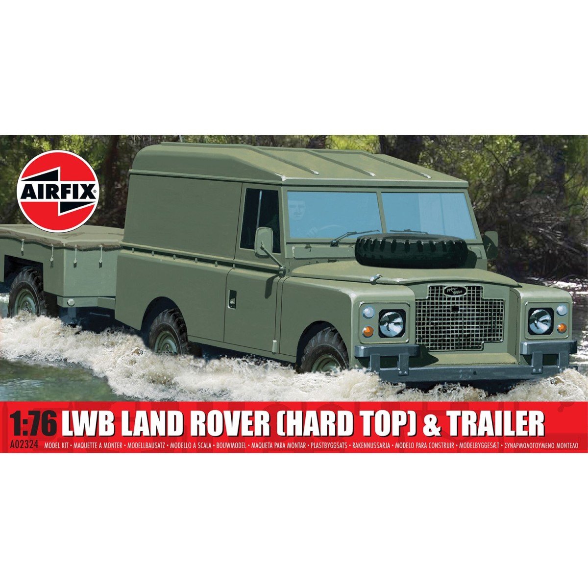 LWB Land Rover (Hard Top) & Trailer 1/76 Airfix Airfix A02324 - 1
