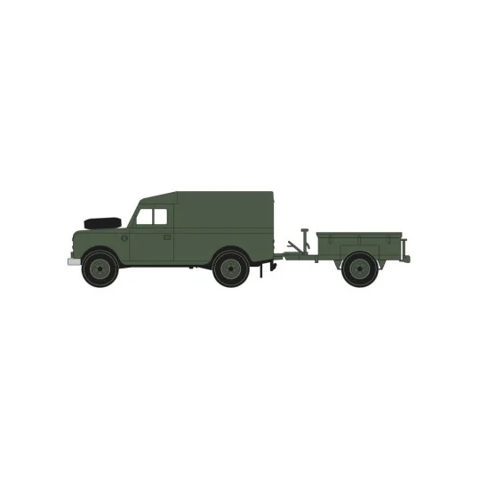 A02324-LWB Land Rover (Hard Top) & Trailer 1/76 Airfix - A02324