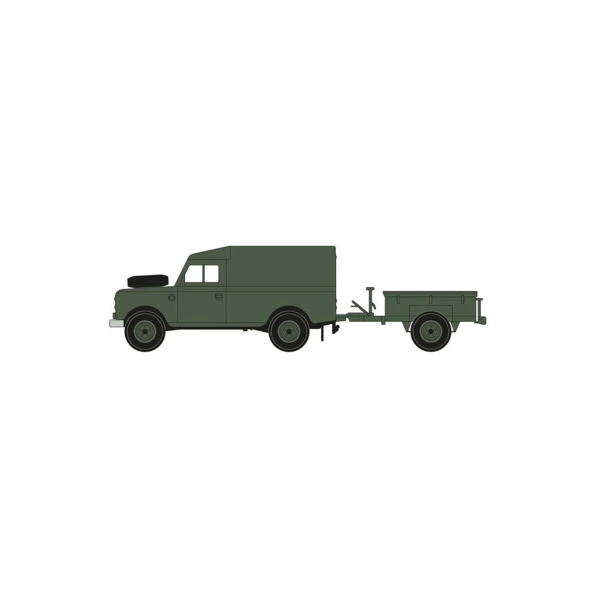 LWB Land Rover (Hard Top) & Remorque 1/76 Airfix Airfix A02324 - 4 LWB Land Rover (Hard Top) & Remorque 1/76 Airfix Airfix A02324 - 4