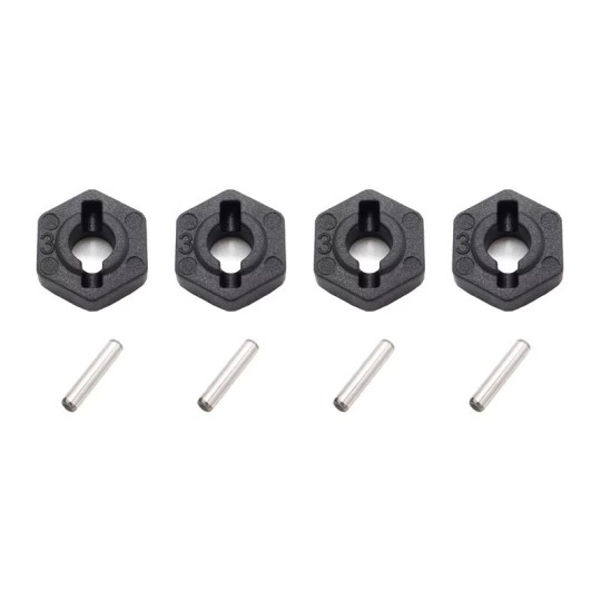 FTK-21101-Hexagones + clavettes de roues (x4) Funtek SBX - FTK-21101