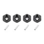 Hexagones + clavettes de roues (x4) Funtek SBX Funtek FTK-21101 - 1 FTK-21101-Hexagones + clavettes de roues (x4) Funtek SBX - FTK-21101