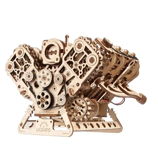 UG-70264-Moteur V8 Puzzle 3D bois UGEARS - UG-70264