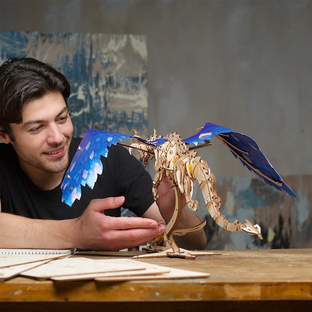 Dragon Tempête Puzzle 3D bois UGEARS UGEARS UG-70151 - 6