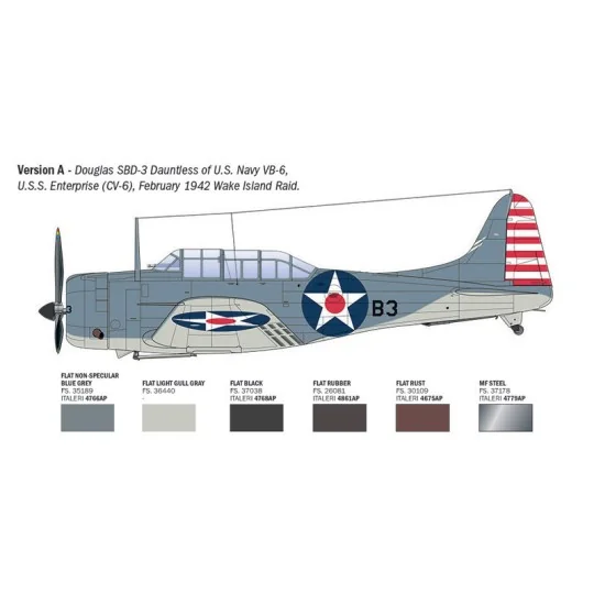 Avion SBD-3 Dauntless 1/48 Italeri Italeri I2841 - 5 I2841-Avion SBD-3 Dauntless 1/48 Italeri - I2841