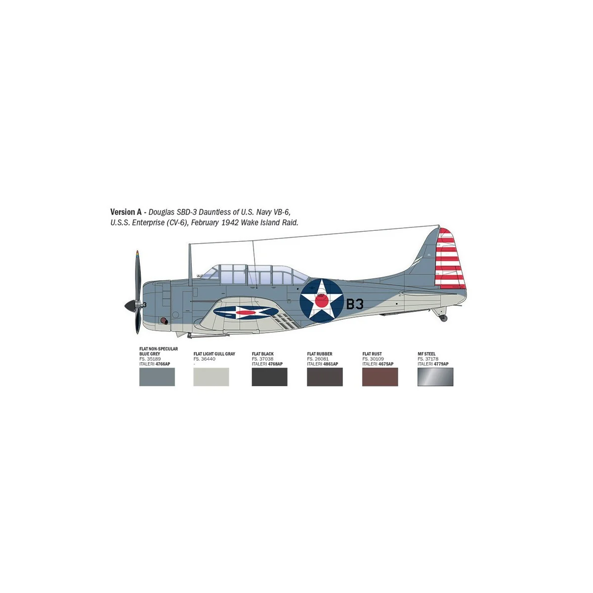 Avion SBD-3 Dauntless 1/48 Italeri Italeri I2841 - 5 Avion SBD-3 Dauntless 1/48 Italeri Italeri I2841 - 5