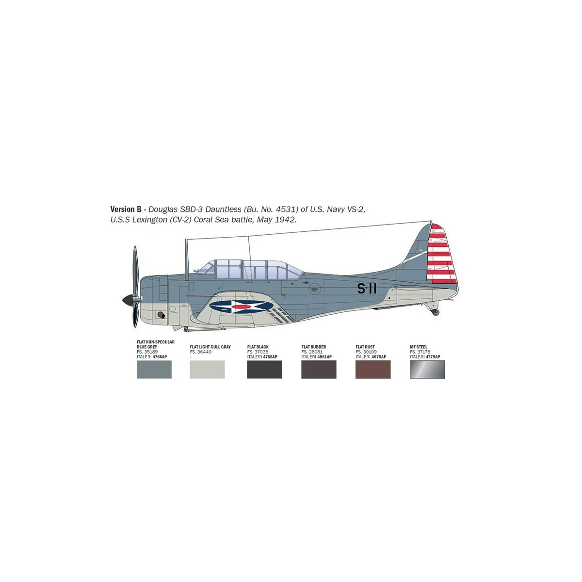 Avion SBD-3 Dauntless 1/48 Italeri Italeri I2841 - 6 Avion SBD-3 Dauntless 1/48 Italeri Italeri I2841 - 6