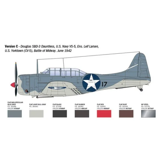 Avion SBD-3 Dauntless 1/48 Italeri Italeri I2841 - 7 I2841-Avion SBD-3 Dauntless 1/48 Italeri - I2841