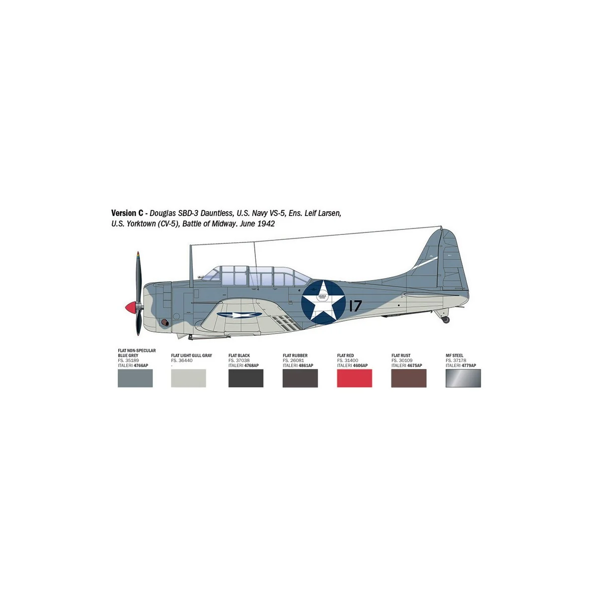 Avion SBD-3 Dauntless 1/48 Italeri Italeri I2841 - 7 Avion SBD-3 Dauntless 1/48 Italeri Italeri I2841 - 7