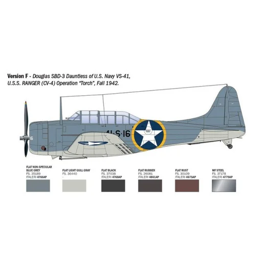 Avion SBD-3 Dauntless 1/48 Italeri Italeri I2841 - 10 I2841-Avion SBD-3 Dauntless 1/48 Italeri - I2841