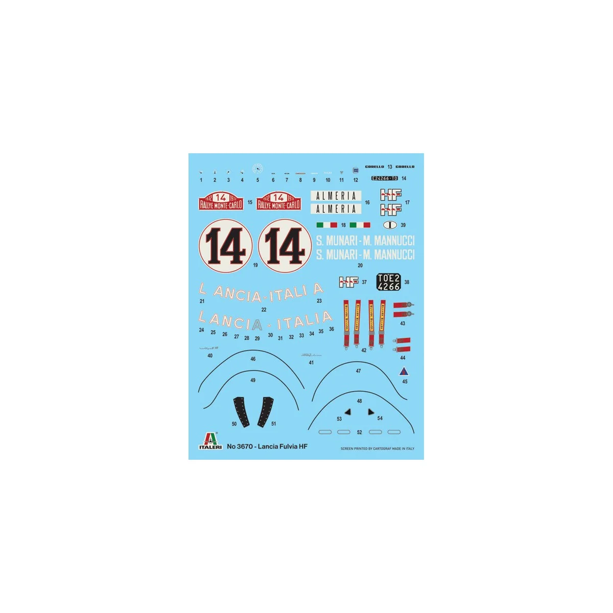 Lancia Fulvia HF Rally M.Carlo 1972 1/24 Italeri Italeri I3670 - 3